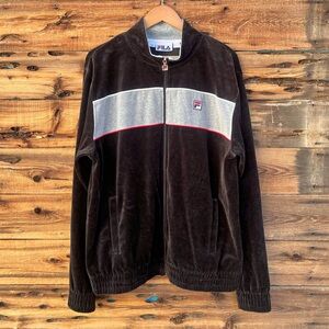VINTAGE | Fila Velour Velvet Track Suit Jacket L